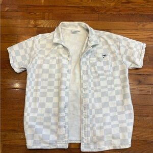 Puma White Checkered Polo Shirt
